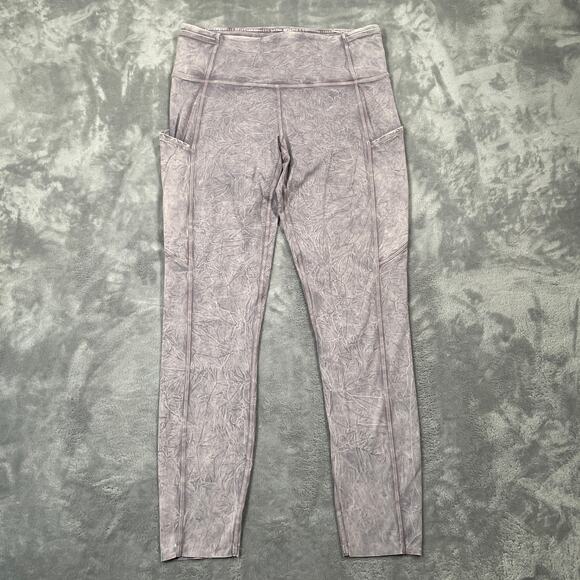 Lululemon Fast and Free Tight Womens 8 Ice Dye Pockets Running Activewear Yoga - Picture 1 of 9